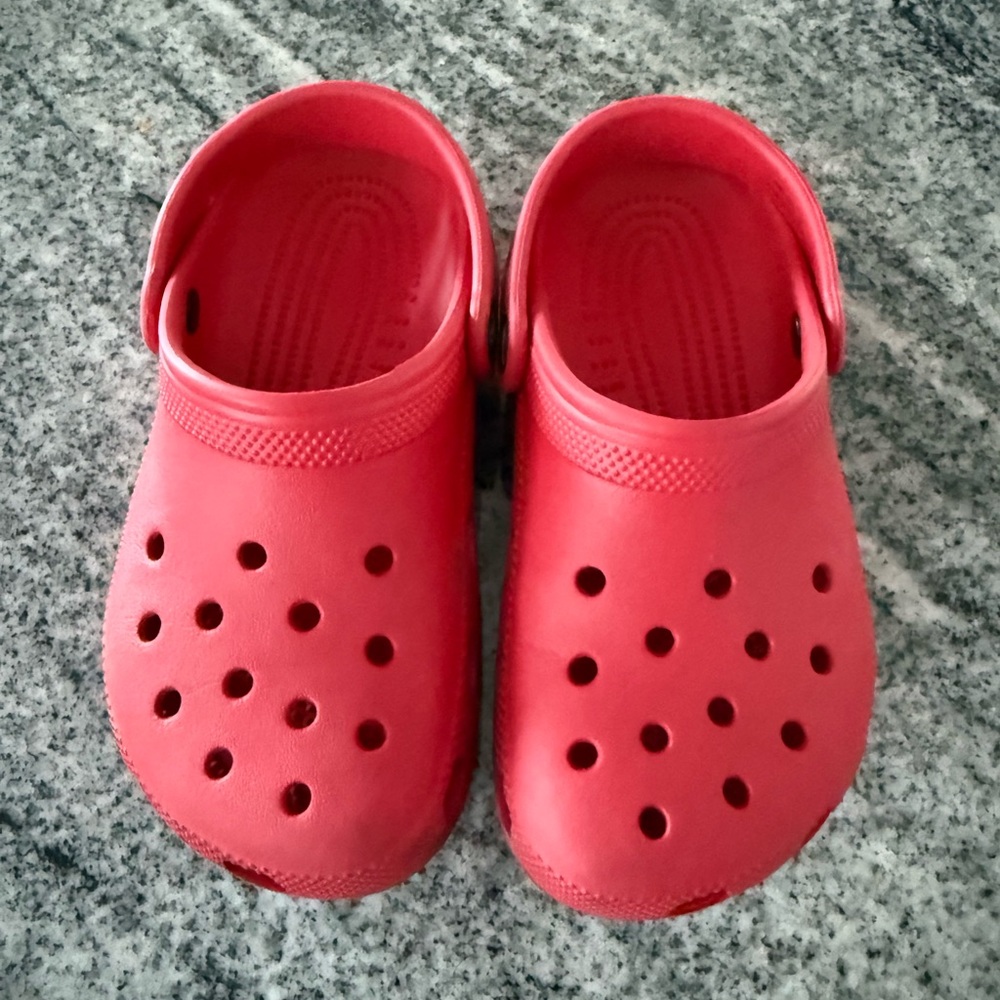 Kids Red Slip-On Comfort Clogs Classic red unisex crocs 1J